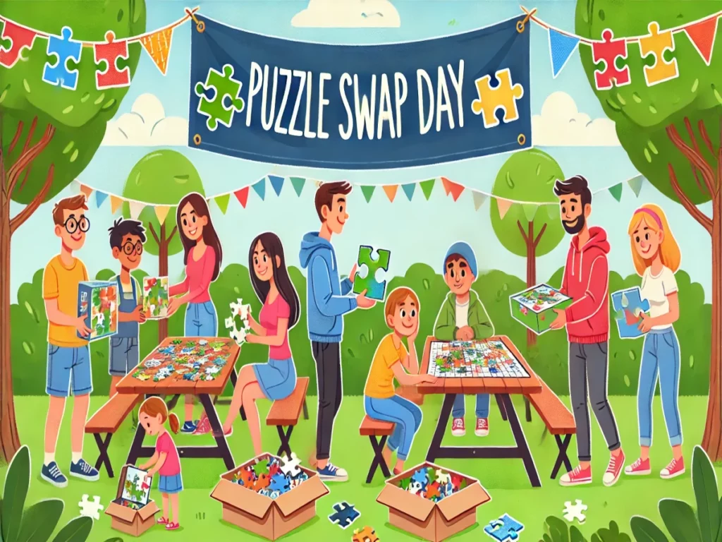 go to a puzzle swap day