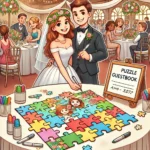 puzzle wedding guestbook idea is popular for jigsaw puzzle players