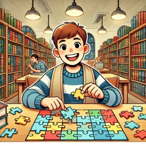 los angeles public library has jigsaw puzzles for patrons to play