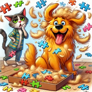 removing dog hair and cat hair from jigsaw puzzles