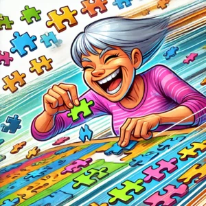 Women love speed puzzling sport