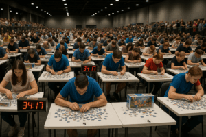 Competitors compete World Jigsaw Puzzle Championship (WJPC) 2025