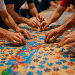 Speed puzzlers at WJPC 2025 attempt Guinness World Record with 40,320-piece Disney jigsaw puzzle